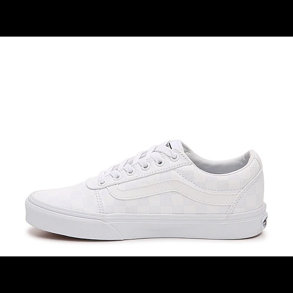 vans ward white checkerboard